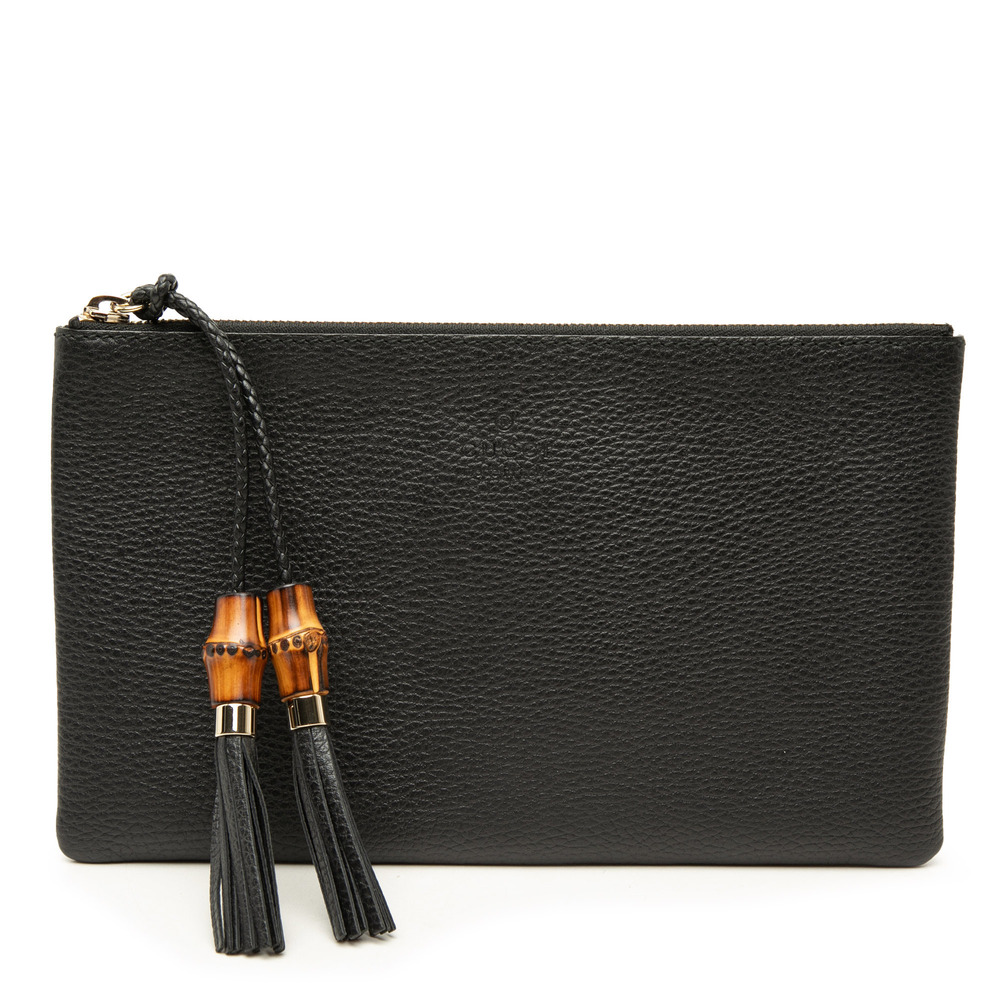 Pre-Loved Gucci Calfskin Bamboo Clutch